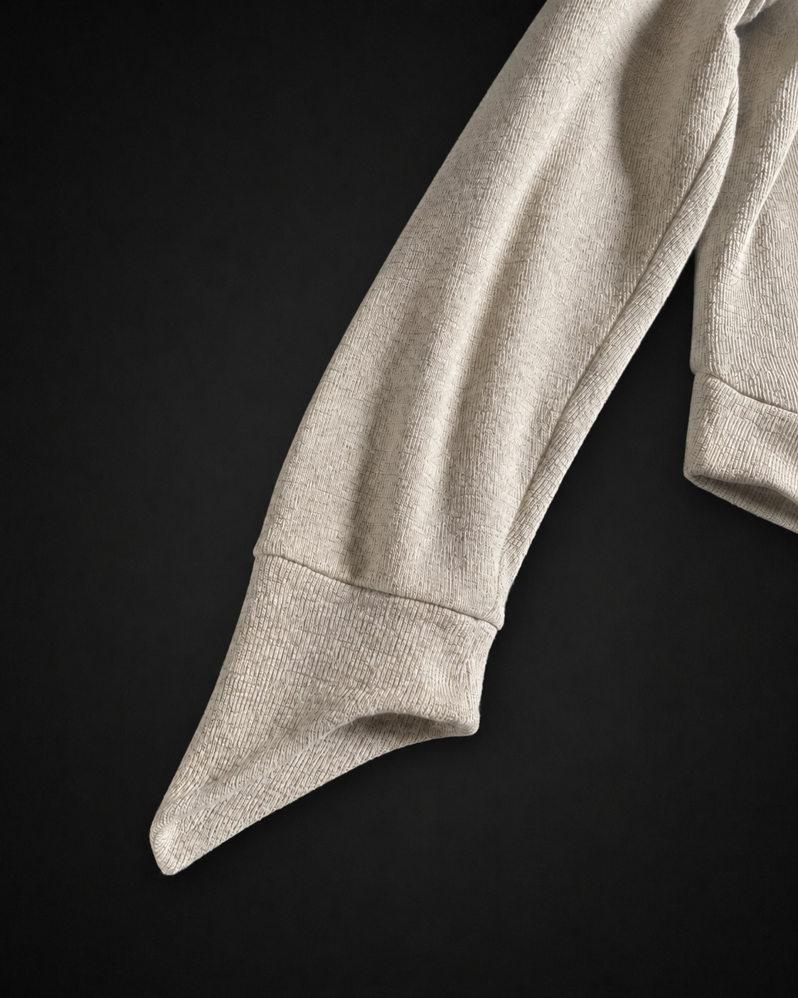 V-Silhouette Hoodie Beige view 4