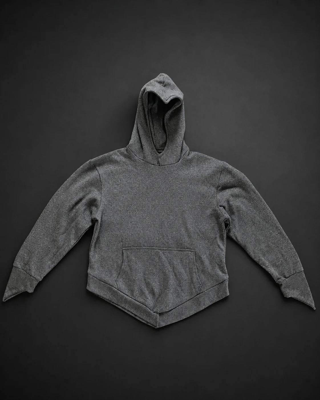 Charcoal V-Silhouette Hoodie