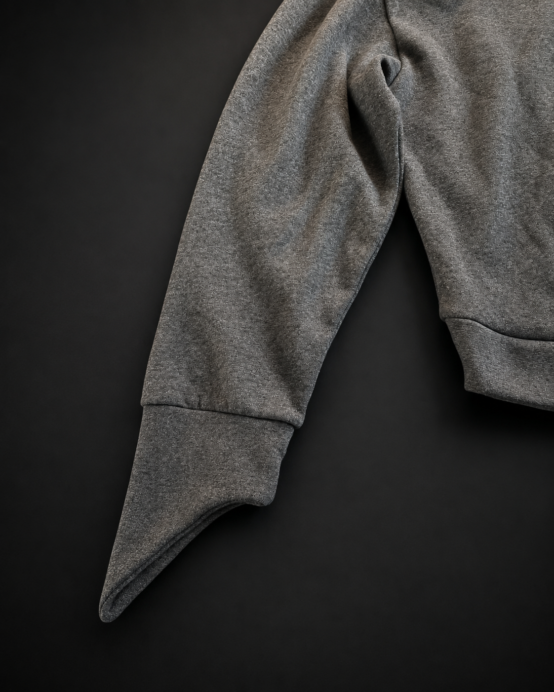 V-Silhouette Hoodie Charcoal view 4