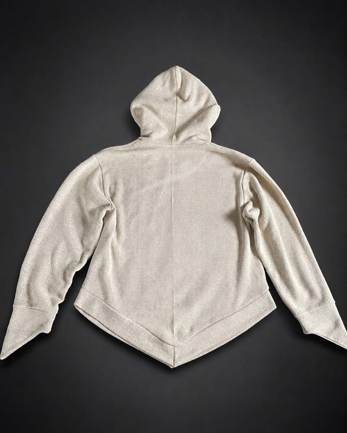 V-Silhouette Hoodie Beige view 3