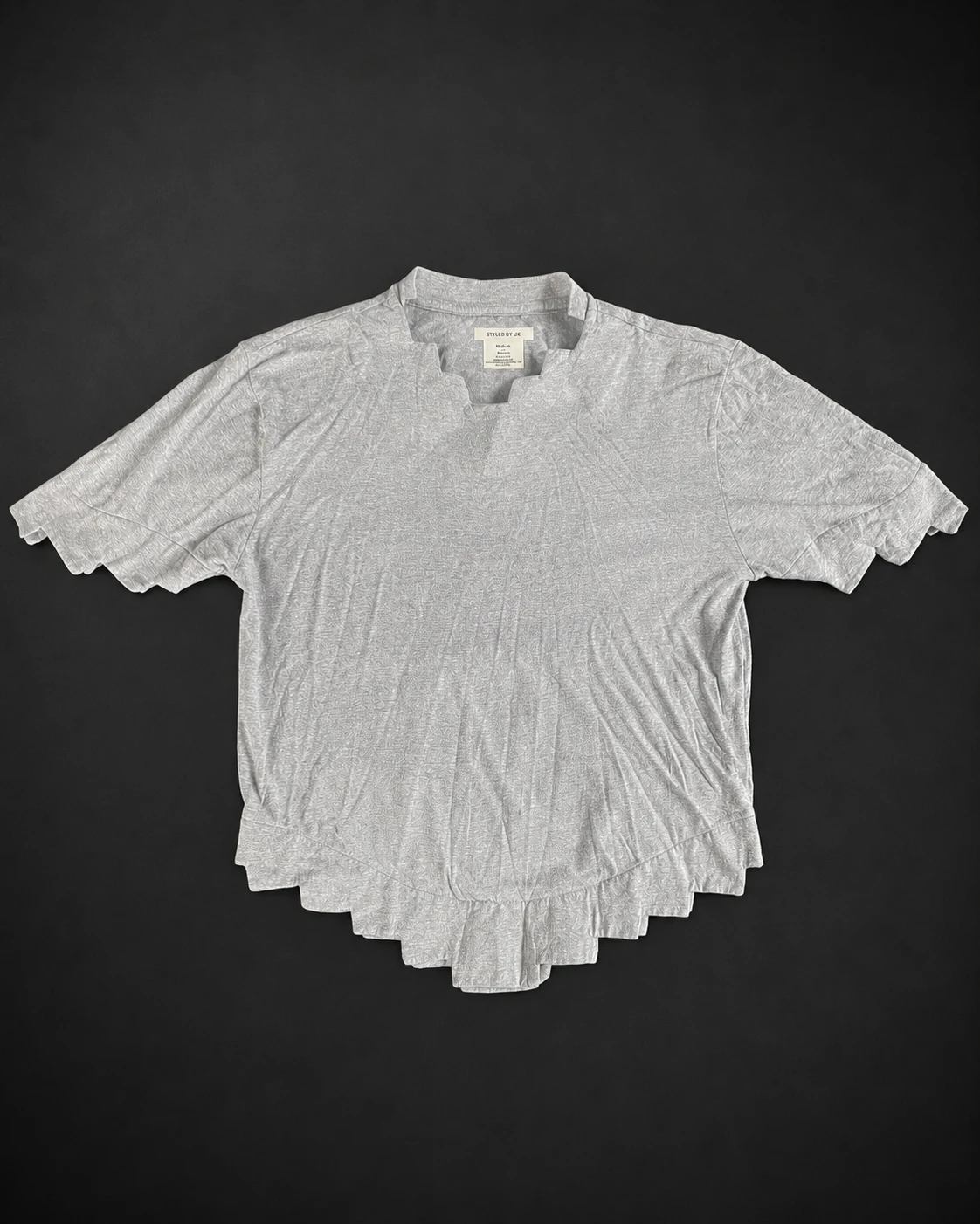 Grey Stair Cut T-Shirt