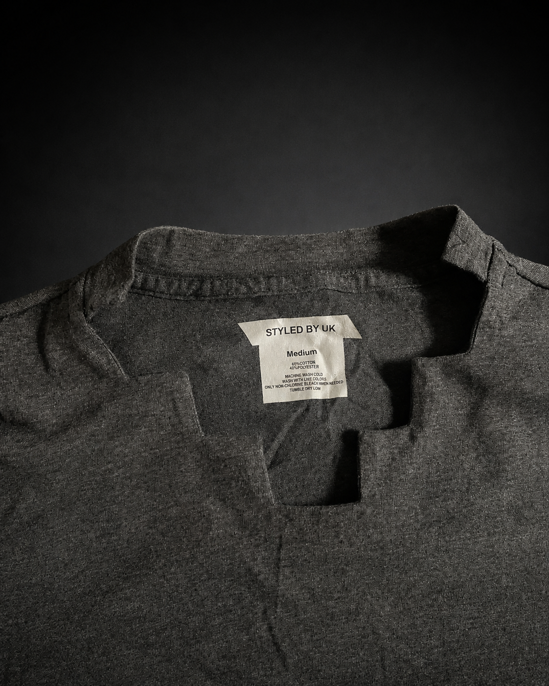 Stair Cut T-Shirt Charcoal view 4