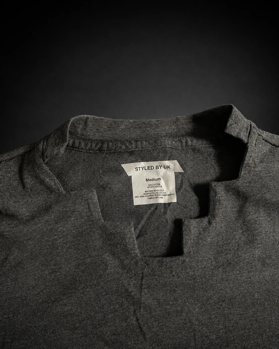 Stair Cut T-Shirt neckline detail